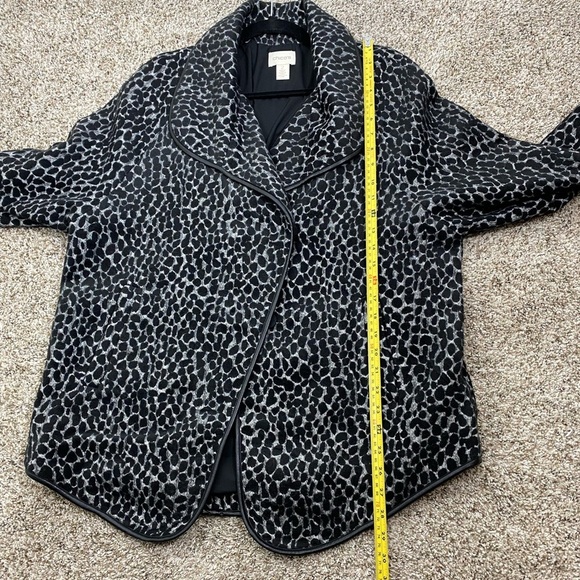 Chico's Black and Gray Patterned Jacket - Picture 8 of 16